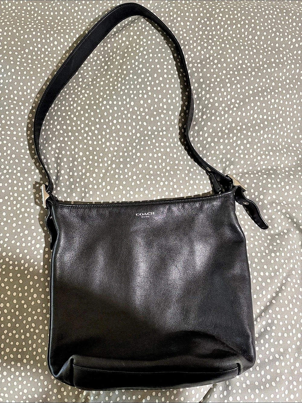 Coach Legacy Leather Duffle Leather Shoulder Bag in Black